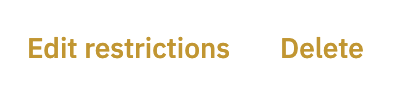 Binance API Key details page with 'Edit restrictions' button highlighted in the top right corner