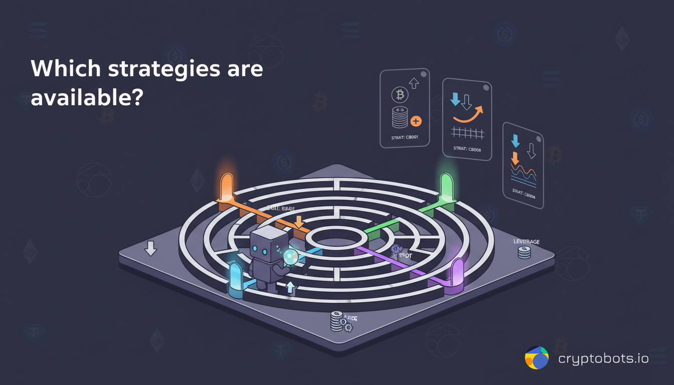 Which strategies are available at Cryptobots.io?