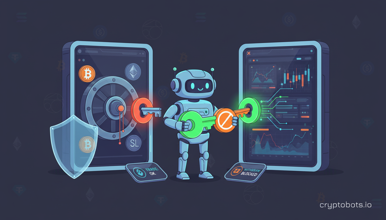 Can cryptobots.io withdraw funds from my exchange with API keys?