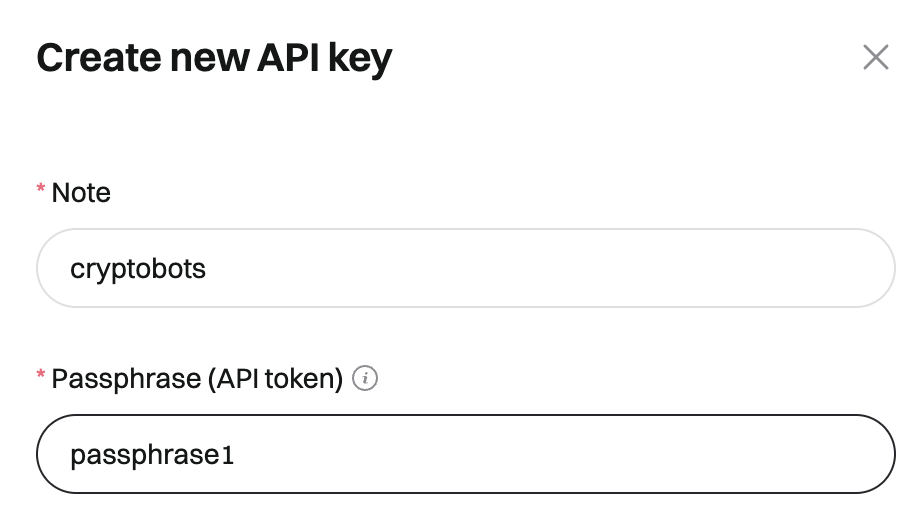 Bitget API key setup form showing fields for API name, passphrase, and IP address.